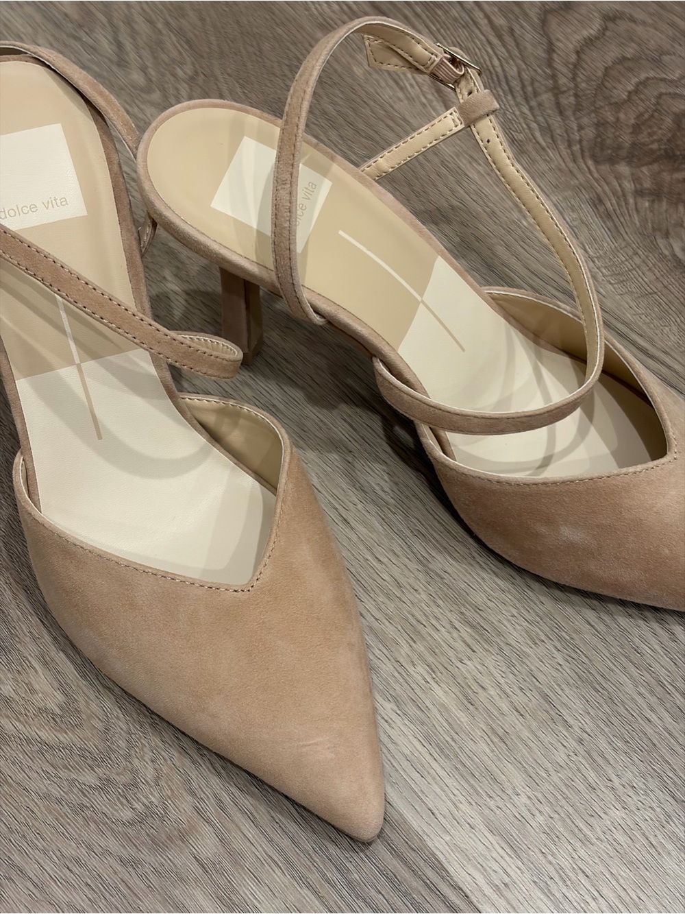 NWOT Dolce Vita Kamra Heels Camel Suede - Picture 10 of 16